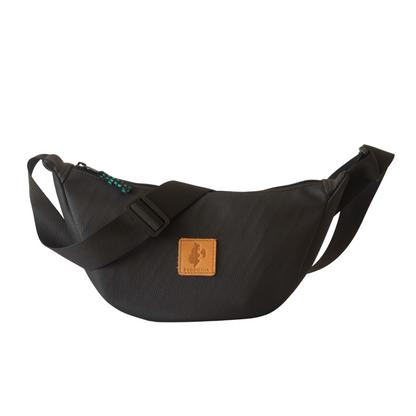 Round Mini Vegan Leather Shoulder Bag - Vegan Leather Purse